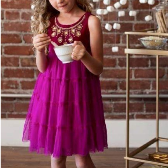Cupcakes & Pastries Other - Cupcakes & Pastries Velvet Crystals Tulle Dress